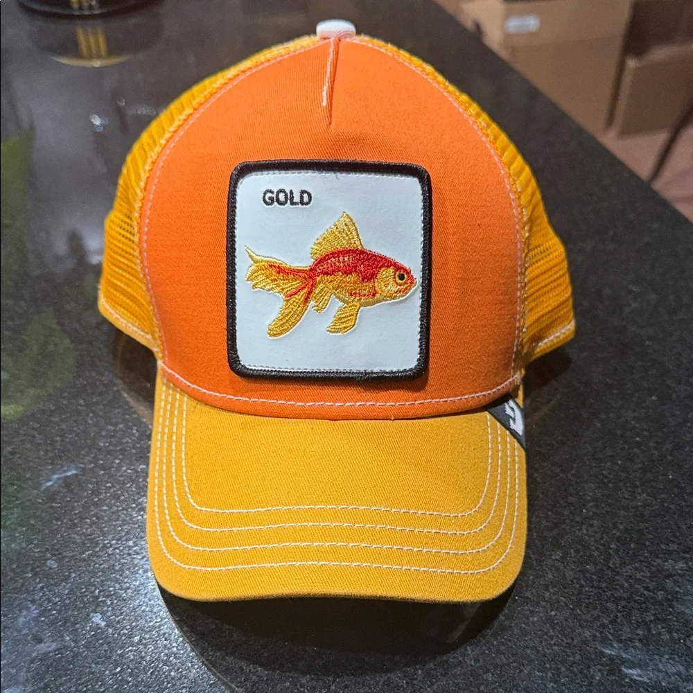 Goorin Bros Goldfish Patch Trucker Hat - Orange & Yellow